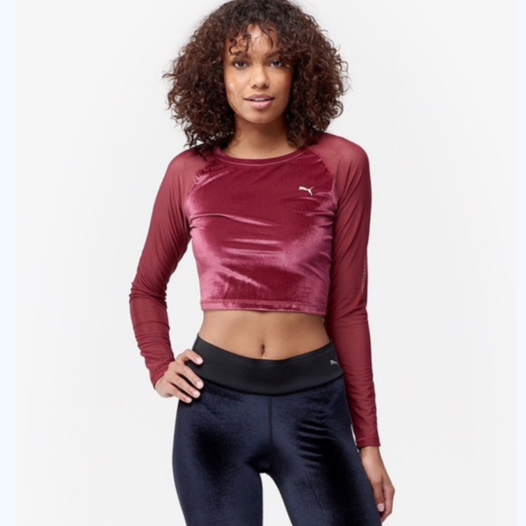 puma velvet crop top